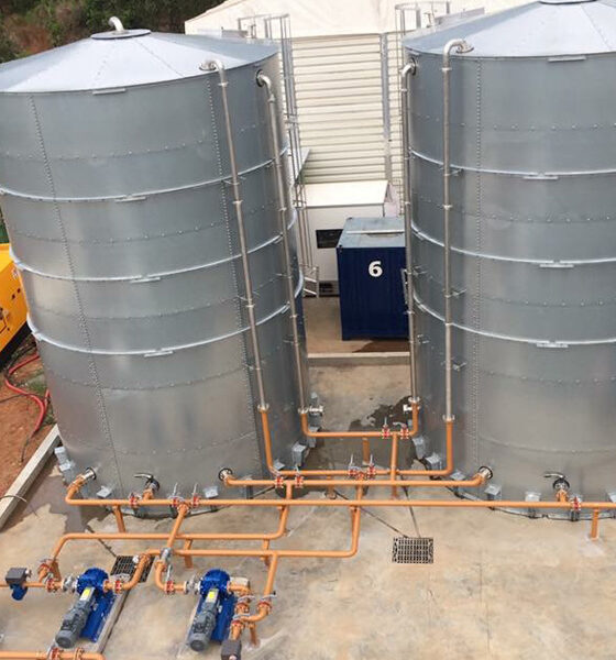 Stockage d'eau de process